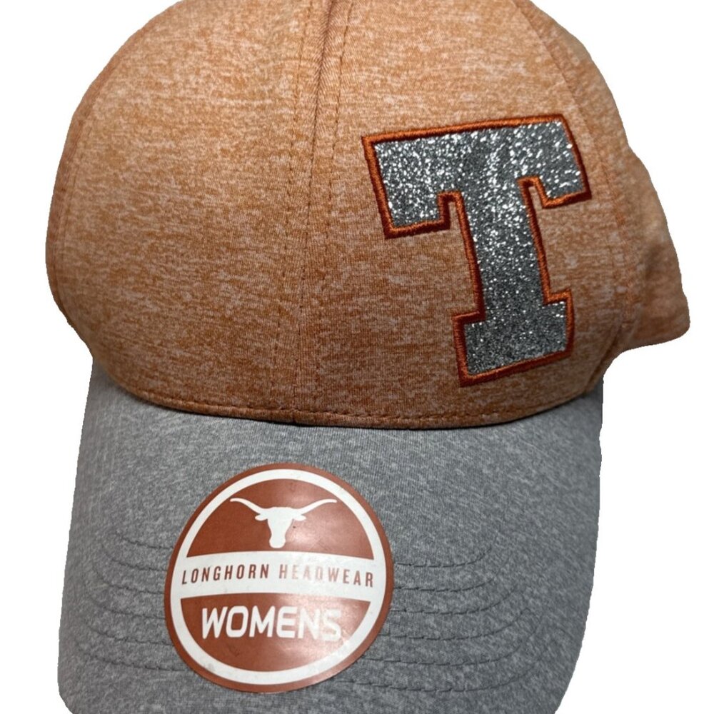 NWT University of Texas At Austin Orange Bedazzled Snapback Womens Baseball Cap‎